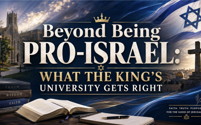 Tim Orr | Beyond Being Pro-Israel: What The King’s University Gets Right