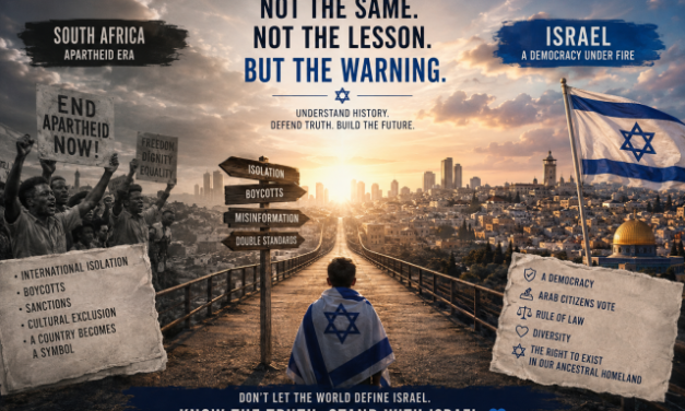 Sabine Sterk | Israel Is Not Apartheid South Africa, But It Should Study Its Isolation