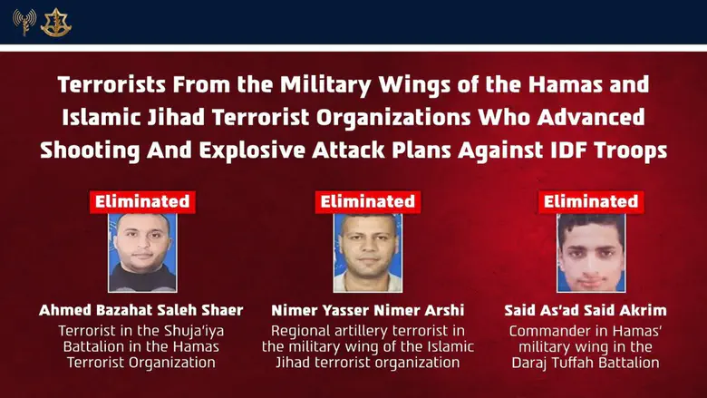 IDF eliminates three Hamas, Islamic Jihad terrorists planning attacks