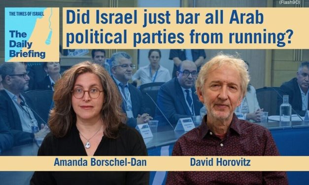 Daily Briefing Sept. 24 – Did Israel just bar all Arab political parties from running? Not so fast