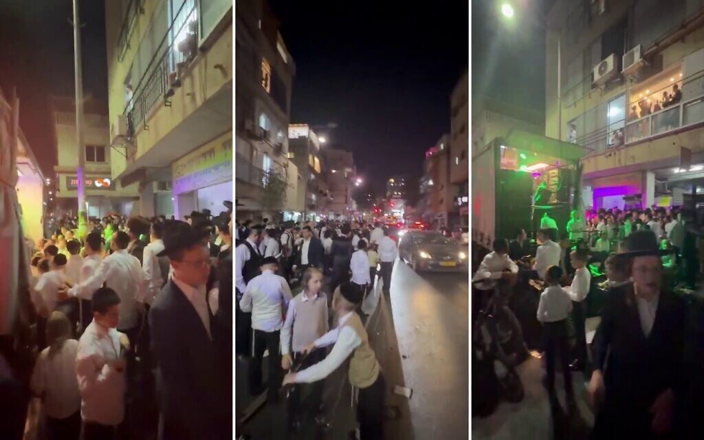 Homecoming procession held in Bnei Brak for 160 draft dodgers released from prison