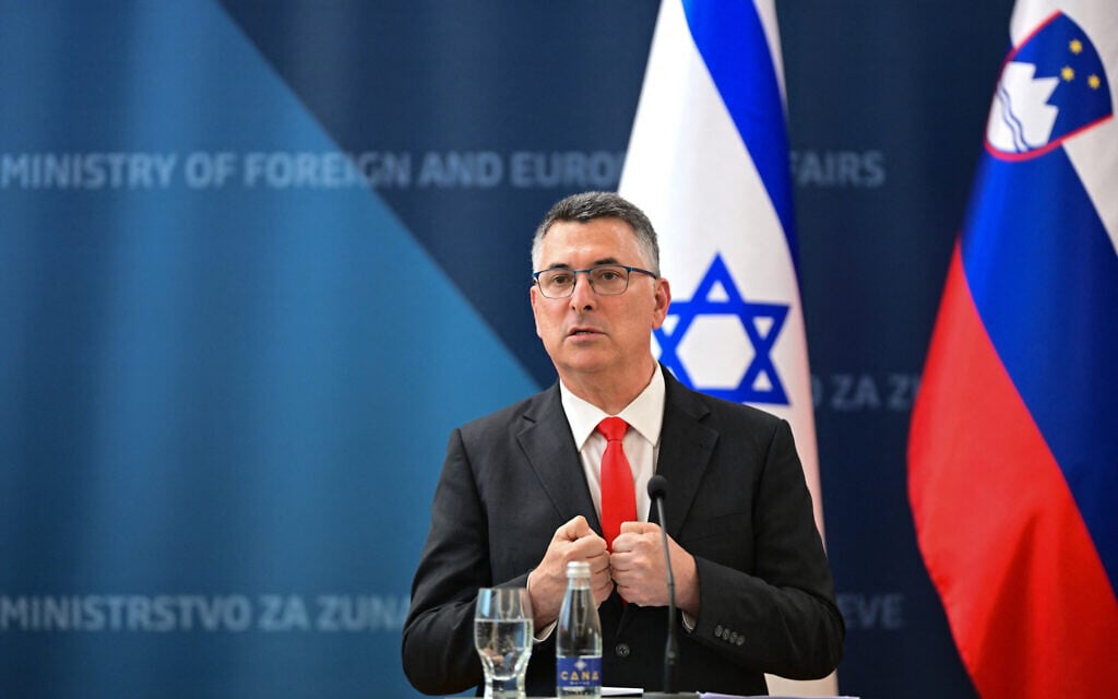 Israel has no plans ‘to expel or to deport’ Palestinians from Gaza, Sa’ar says