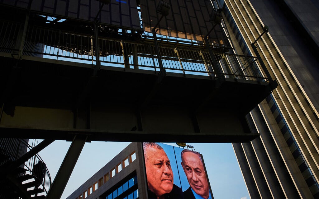Netanyahu’s coalition and rival ‘change bloc’ draw level in latest ToI poll