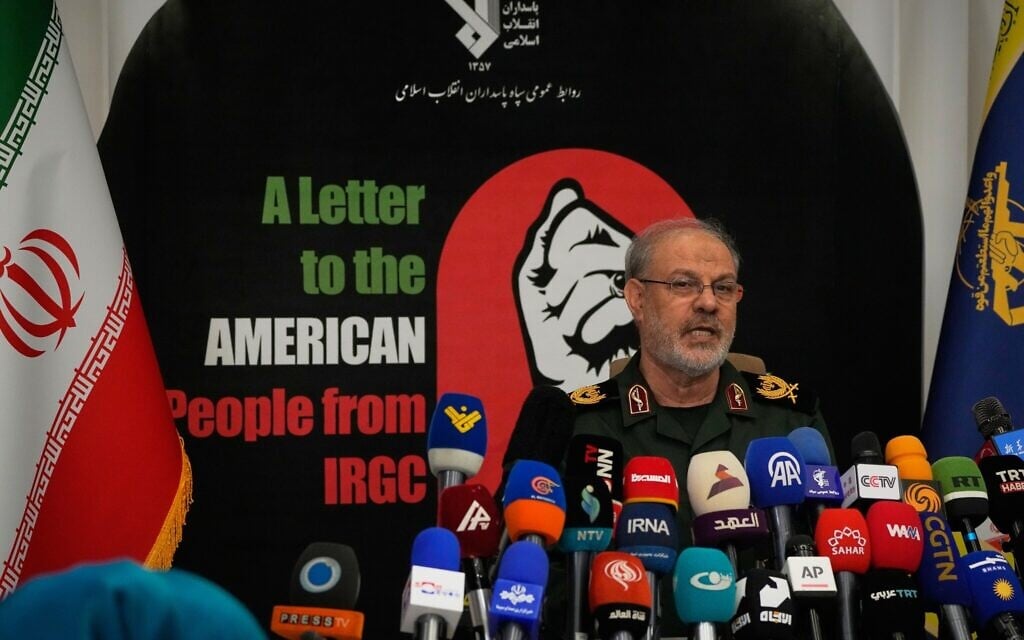 Iran’s Guards pen open letter to US midterm voters, urging them to reject ‘liar’ Trump
