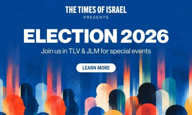 Book now! The Times of Israel presents three live events ahead of Israel’s fateful elections