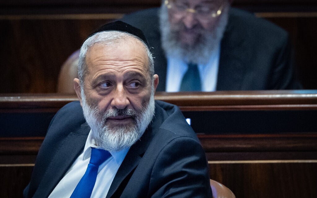 Deri dismisses issue of ultra-Orthodox draft evasion, saying IDF ‘knows how to cope’