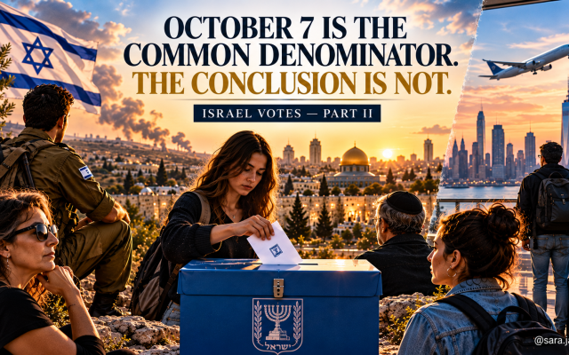 Sara Matathias | Israel Votes, Part II: After October 7, What Are Israelis Actually Voting For?