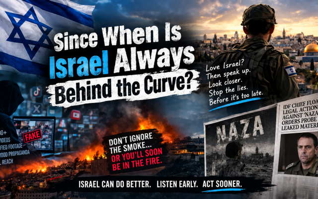 Sabine Sterk | Since When Is Israel Always Behind the Curve?