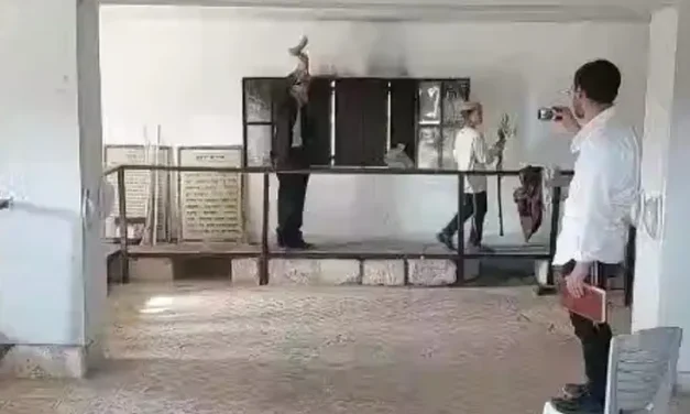 Trumpets sound again in Jericho as worshipers pray at ancient synagogue