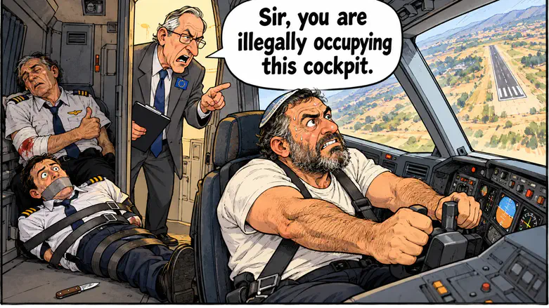 EU condemns Israeli for illegally occupying cockpit of plane