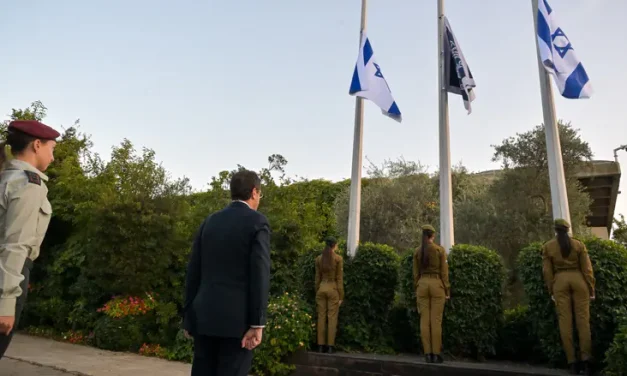 Watch: Herzog opens Oct. 7 day of remembrance by lowering flag to half-mast