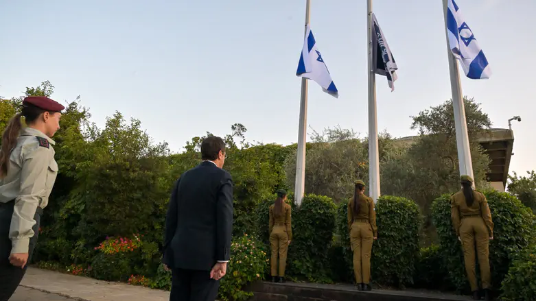 Watch: Herzog opens Oct. 7 day of remembrance by lowering flag to half-mast