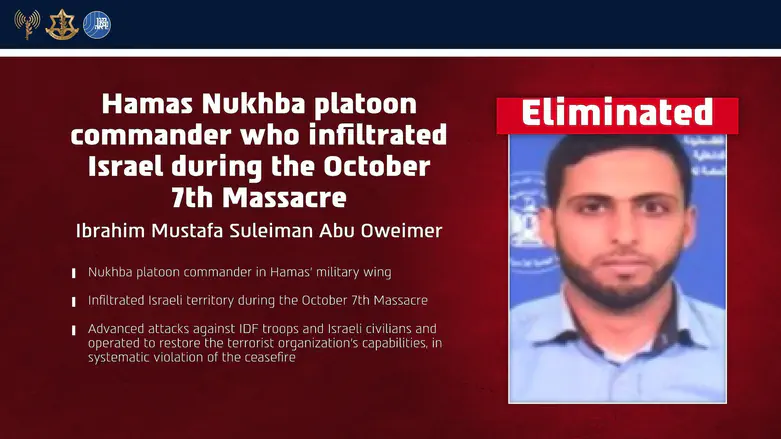 IDF eliminates Hamas Nukhba commander from October 7 massacre