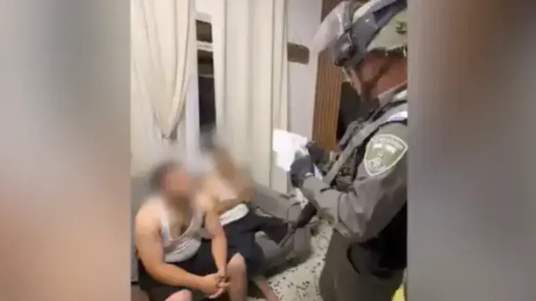 Watch: Arabs arrested in nighttime raid two months after injuring officer