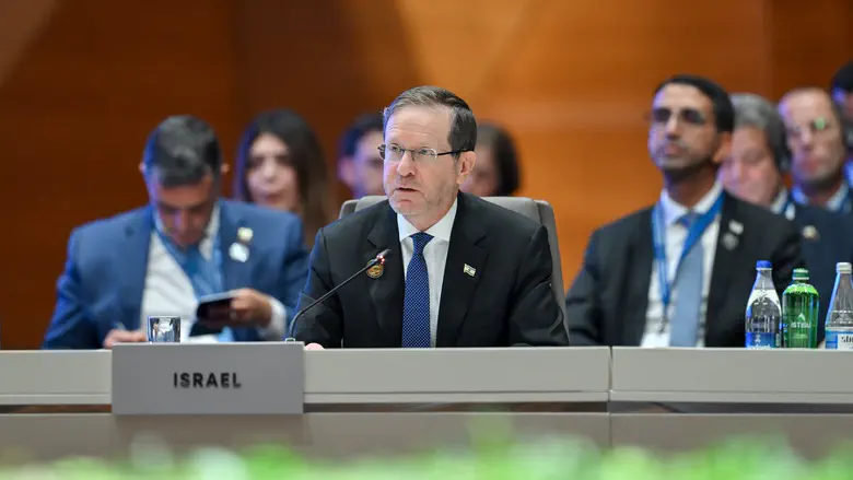 Herzog at Azerbaijan summit: ‘Peace cannot exist with terror’