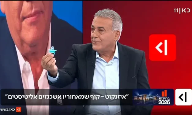 Likud activist pulls out pacifier, mocking Eisenkot on live TV