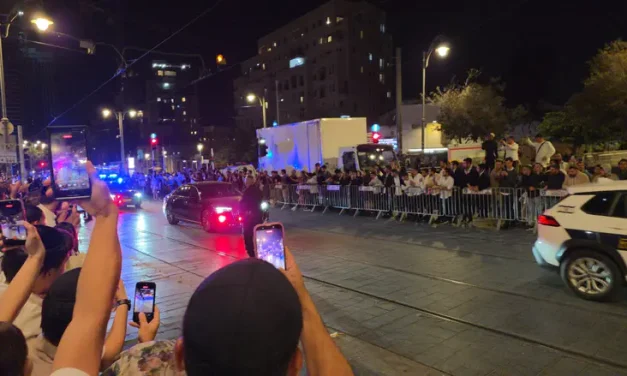 Caught on camera: Bottle thrown at Prime Minister’s convoy at Mahane Yehuda Market