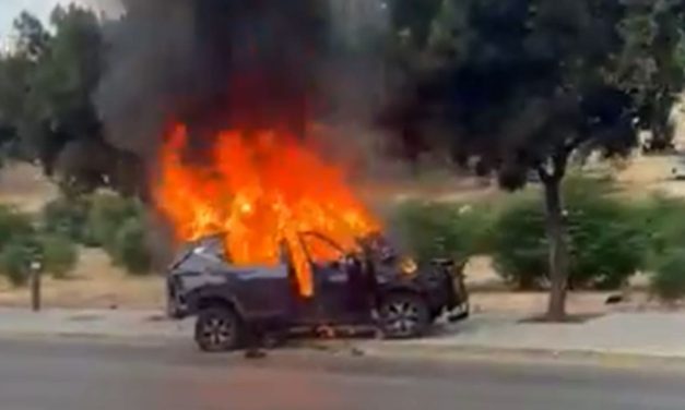 Suspected criminal assassination attempt leaves two wounded after car explosion, fire in Jerusalem