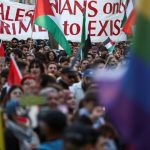 Tens of thousands march across European cities as pro-Palestinian rallies mark three years of war