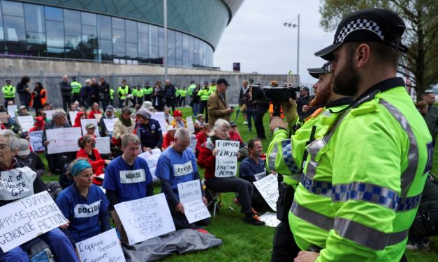 UK police assess national security adviser’s wife after post supporting Palestine Action