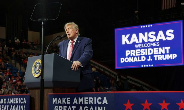 Trump warns US will ‘burn’ like France if Democrats win at rally in Kansas