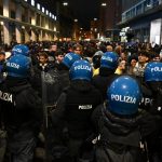 Heavy police presence deployed to counter massive protests across Italy following violent clashes