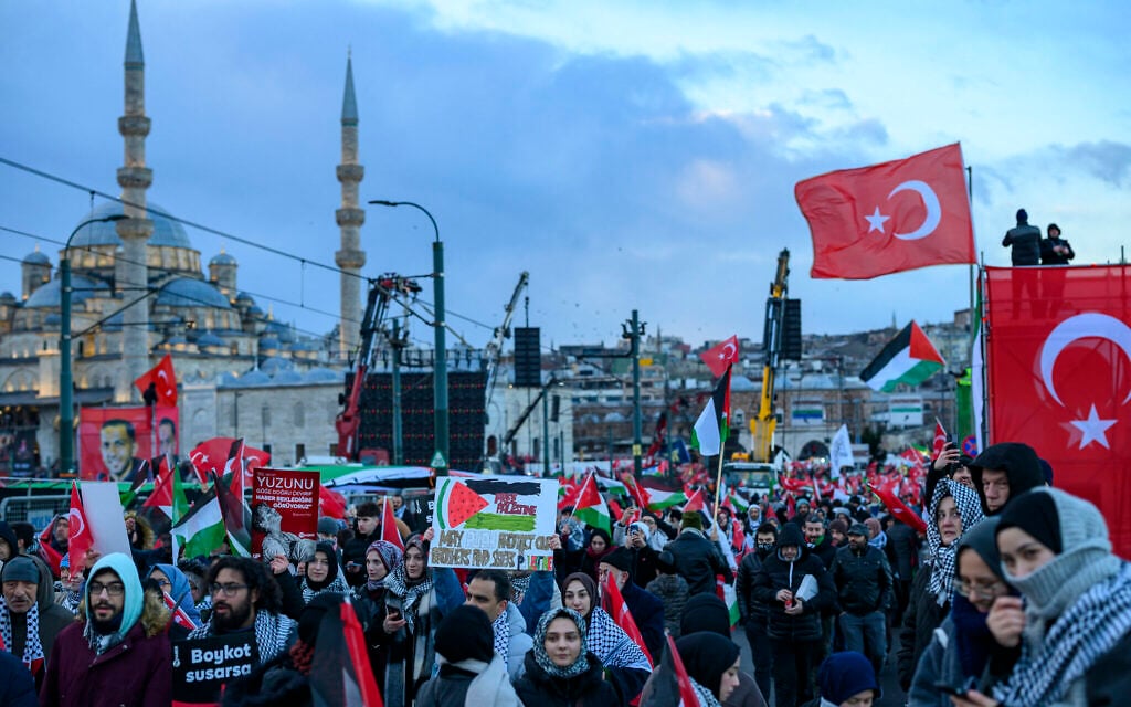 Turkish-Israeli woman mobbed by protesters, called a ‘terrorist,’ at Istanbul mall