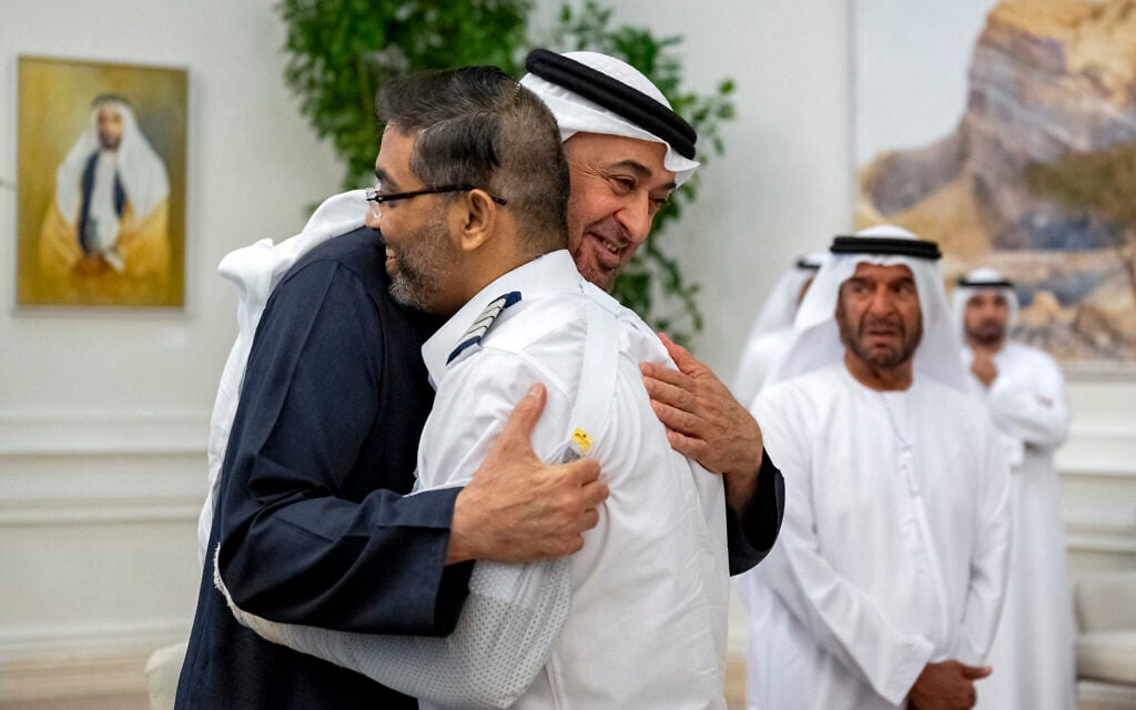 Sporting visible scars, hero flydubai pilot honored by president of UAE
