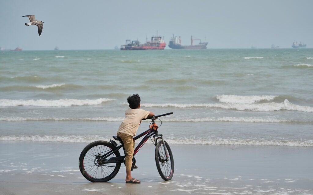 Iran Guards say cargo ship sank in Hormuz after hitting mine