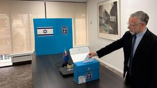 Israeli diplomats and embassy staff vote in record numbers as election turnout abroad hits 86.7%