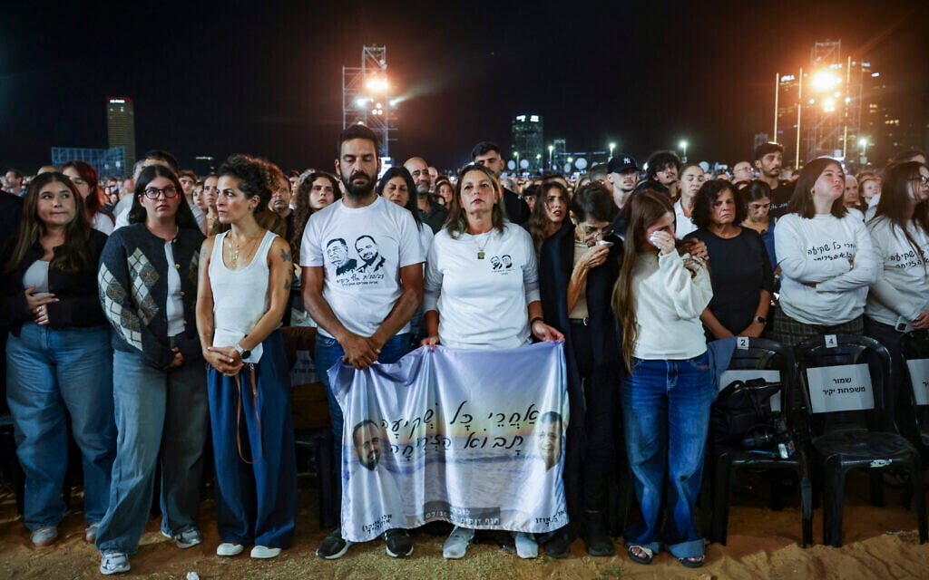 ‘We lost so much’: 50,000 attend Oct. 7 memorial ceremony hosted by former hostage