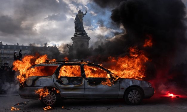 A synagogue and Jewish-owned shops damaged in French riots