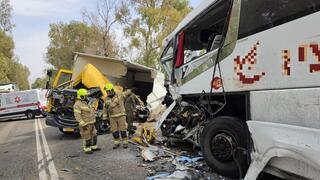 Bus driver killed, 19 injured in truck collision in northern Israel