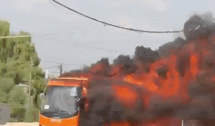 IDF bus bursts into flames moments after soldiers evacuate
