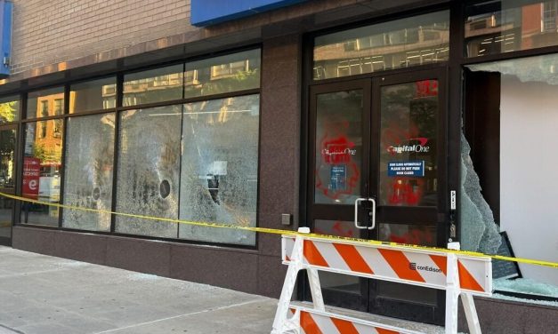 New York City bank targeted with anti-Israel graffiti, windows smashed