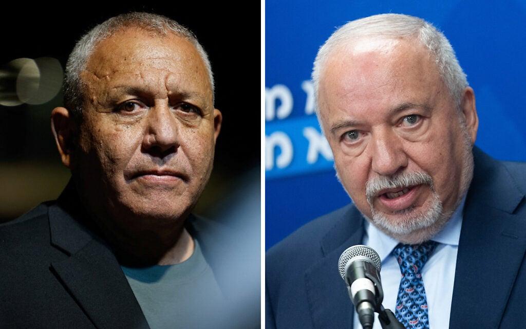 Liberman accuses Eisenkot of seeking to form unity government with Likud: ‘He’s Gantz 2’