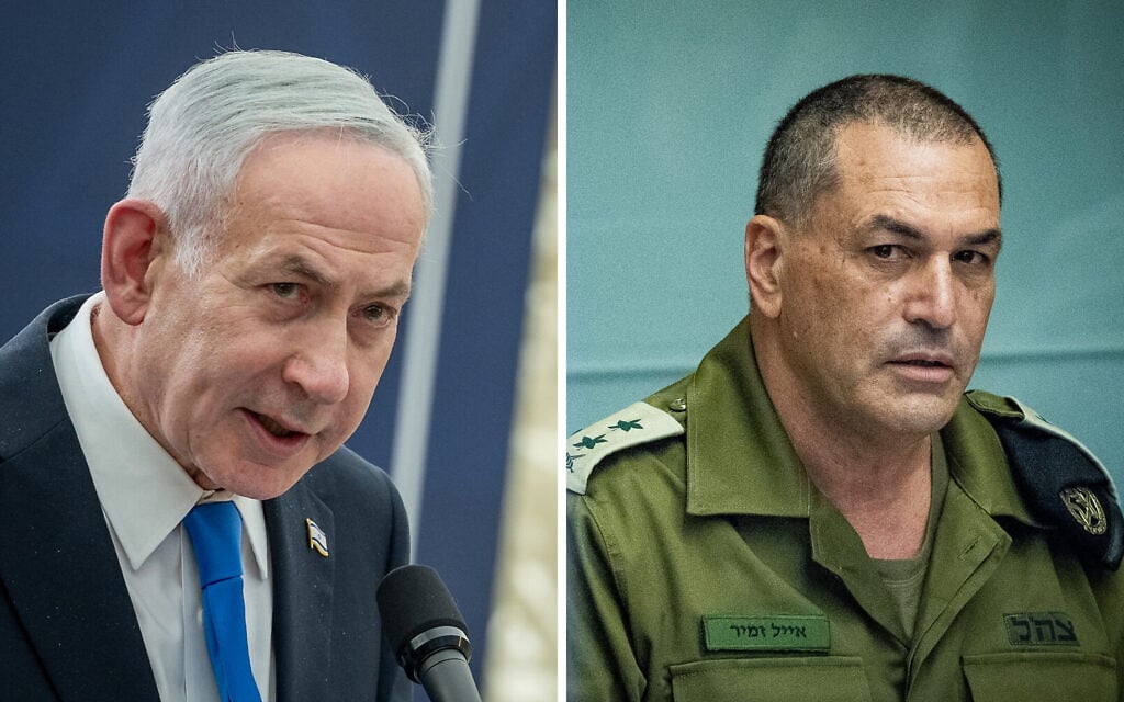 In ‘unprecedented confrontation,’ IDF chief said resisting Netanyahu’s order for military action tied to Iran