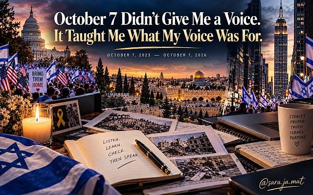 Sara Matathias | October 7 Didn’t Give Me A Voice. It Taught Me What My Voice Was For
