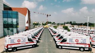 Magen David Adom unveils 96 new ambulances to mark 96 years