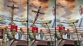 Priest killed as giant crucifix falls on him during livestreamed Mass in Ecuador