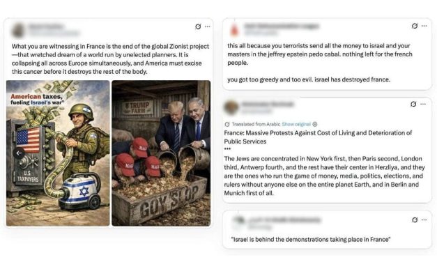 Antisemitic conspiracies about French protests spread across social media – watchdog